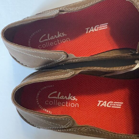 Clarks Gorwin Step Mens 11.5M Sneaker Moc Toe Tan Nubuck Leather 61572527 Loafer - Picture 10 of 14